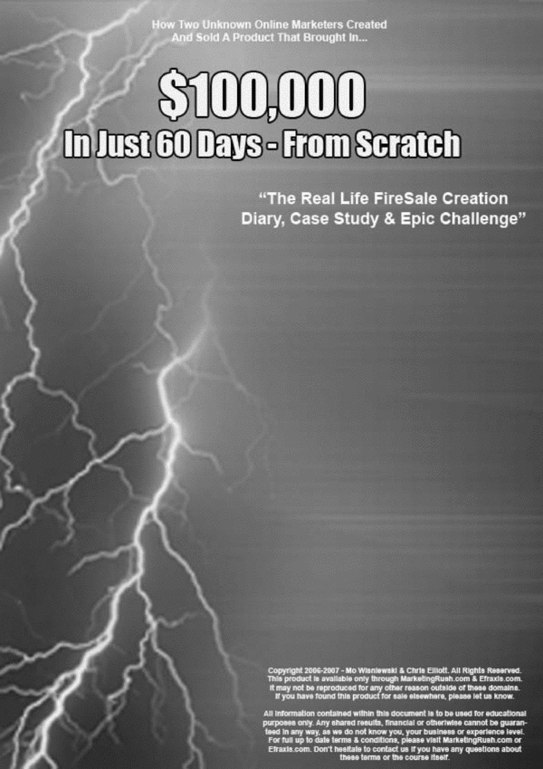 Product picture $100,000.00 in Just 60 Days - From Scratch